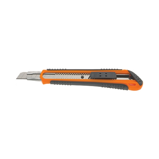 Taglierino Cutter Lama a Spezzare 18 mm in acciaio SK4 e corpo in ABS con Impugn img